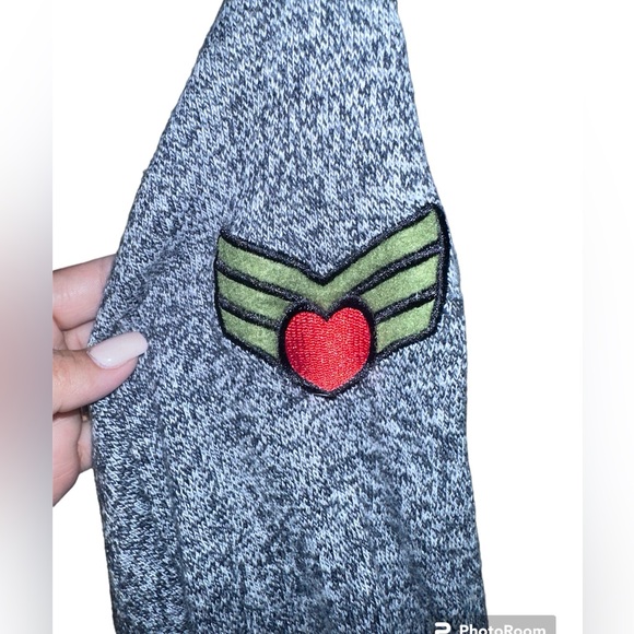 Torrid Marled Knit Patch Sweater Pullover In Black Gray Size 3X - Picture 7 of 8